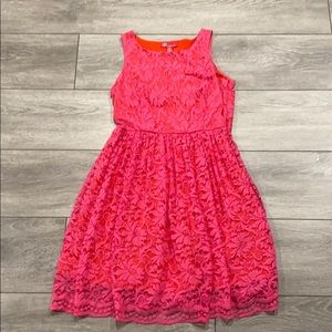 Pink lace dress